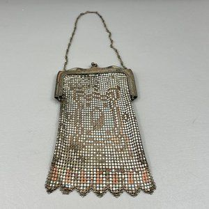 1920's Flapper Style Purse Metal Mesh  Chain Art Deco Purse